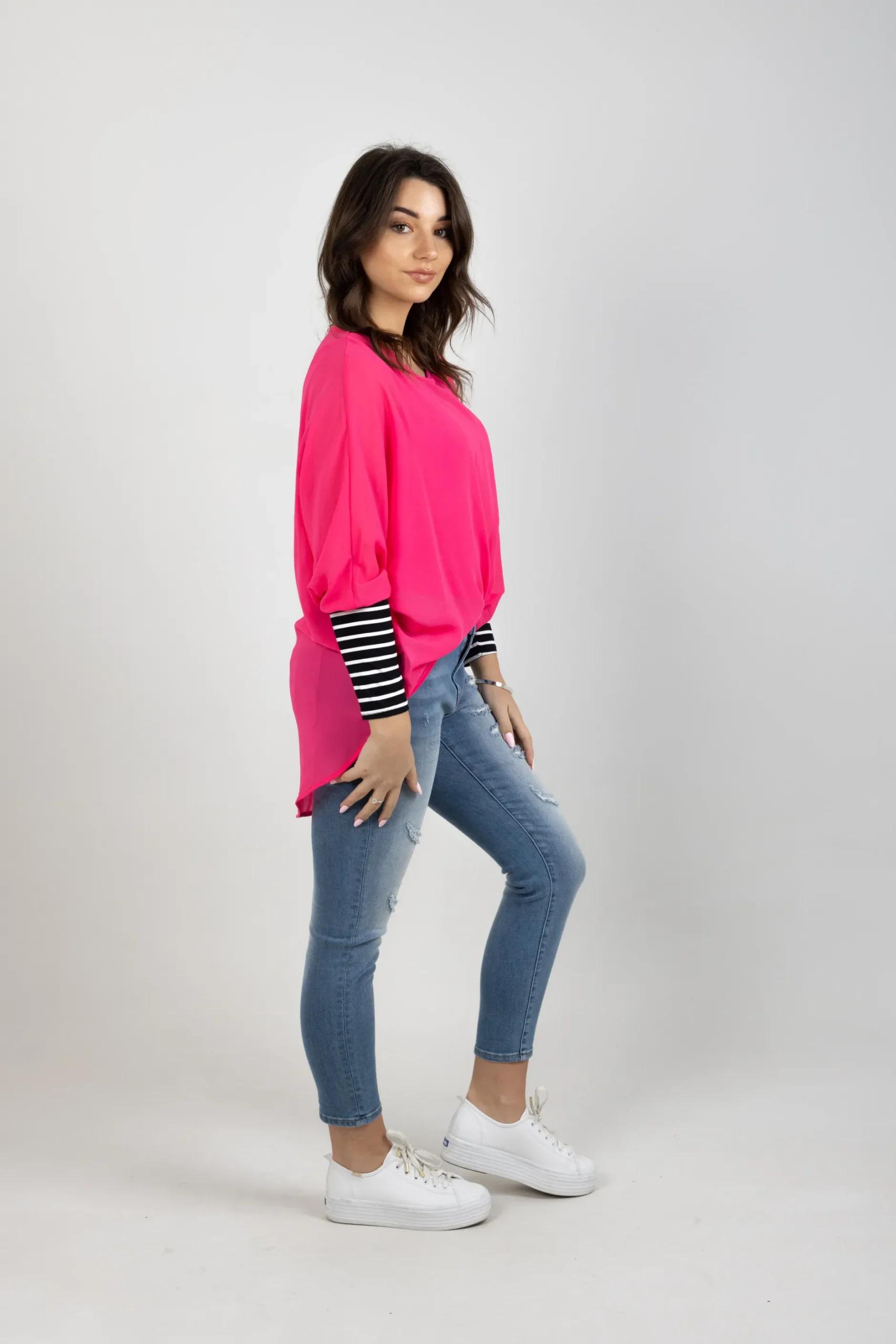 blank_space_label_lucy_to_8.webp Shirts & Tops-BLANK SPACE LABEL LUCY TOP FLAMINGO