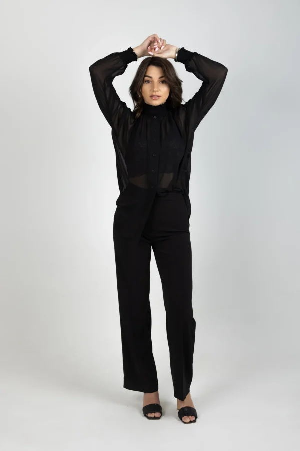 Shirts & Tops-BLANK SPACE LABEL MILAN SHIRT BLACK