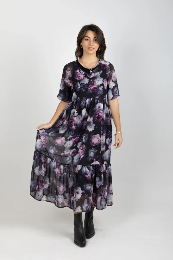 Dresses-BLANK SPACE LABEL REBECCA DRESS MOONLIGHT GARDEN