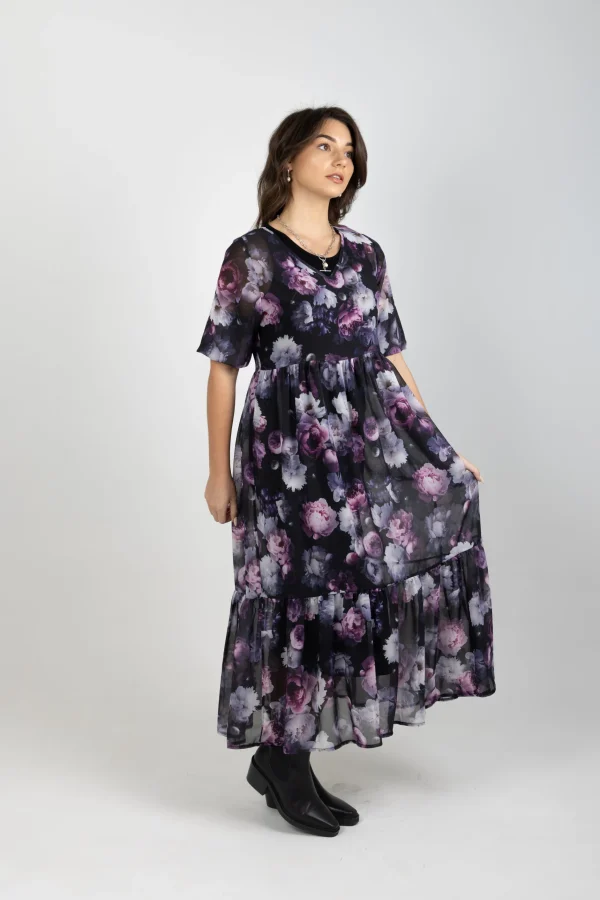 Dresses-BLANK SPACE LABEL REBECCA DRESS MOONLIGHT GARDEN