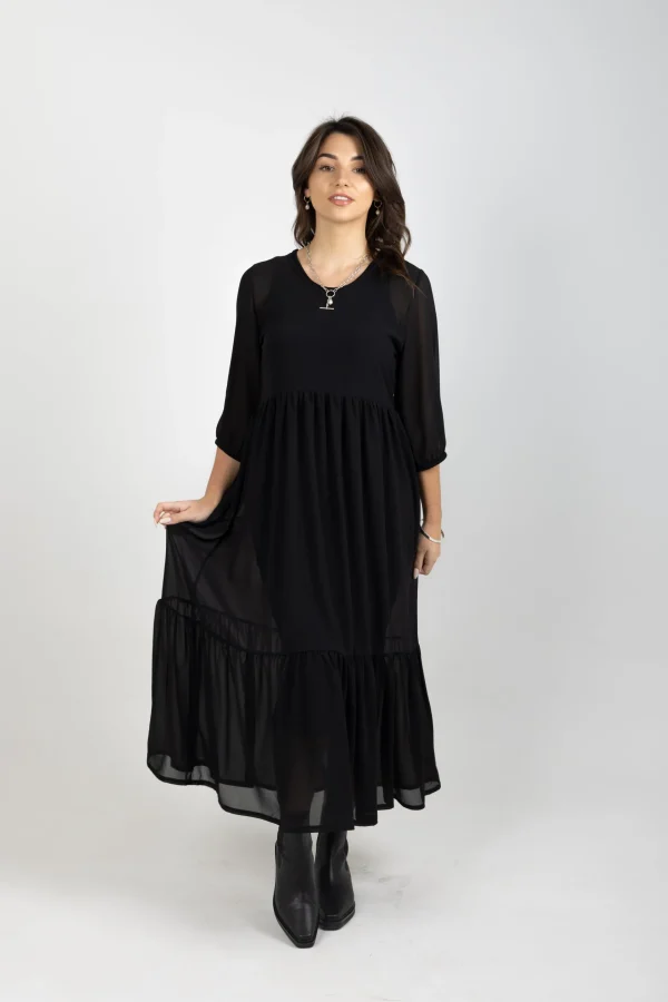 Dresses-BLANK SPACE LABEL REBECCA DRESS BLACK