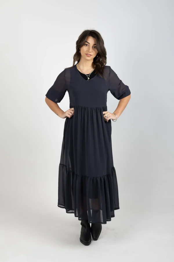 Dresses-BLANK SPACE LABEL REBECCA DRESS GRAPHITE
