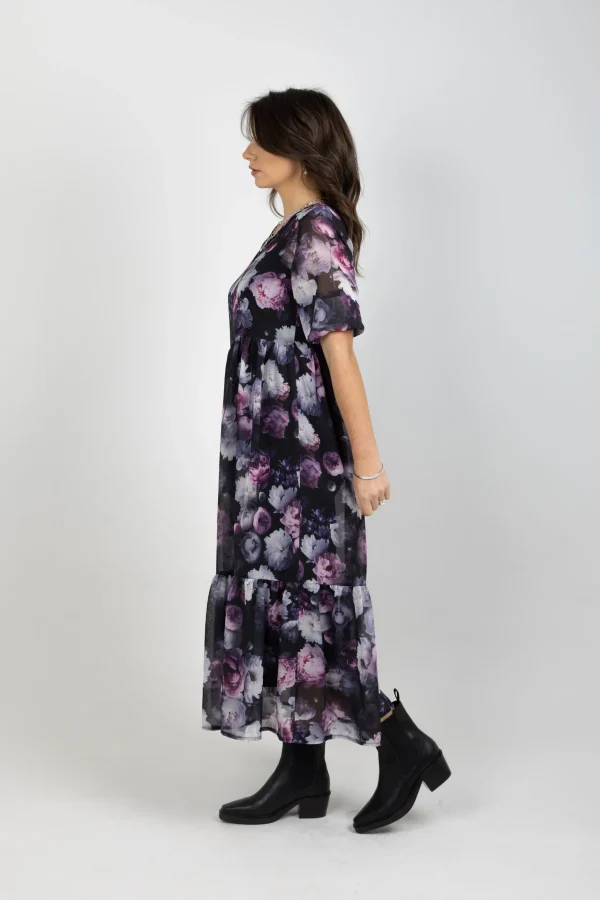 Dresses-BLANK SPACE LABEL REBECCA DRESS MOONLIGHT GARDEN
