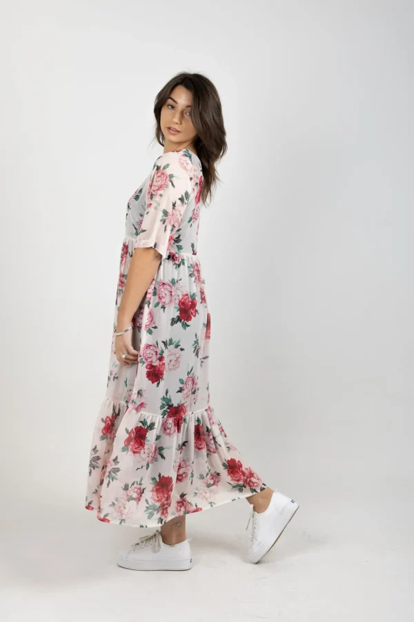 Dresses-BLANK SPACE LABEL RUBY DRESS MY SECRET GARDEN IVORY