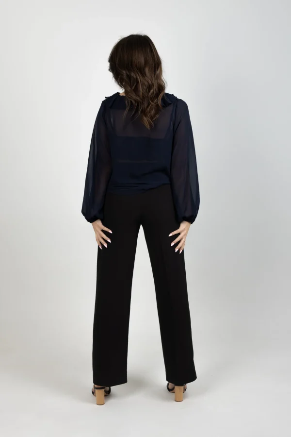 Shirts & Tops-BLANK SPACE LABEL SARAH TOP BLUE NOIR