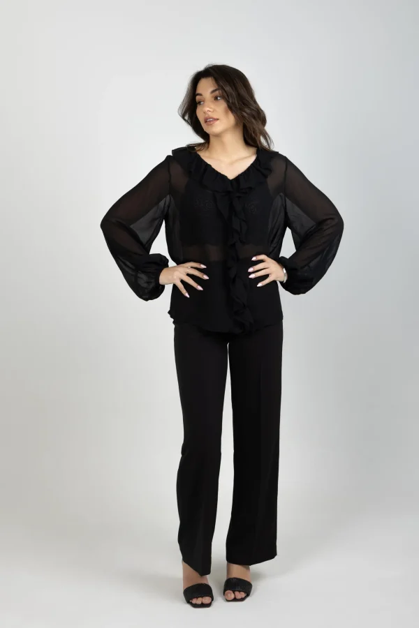 Shirts & Tops-BLANK SPACE LABEL SARAH TOP BLACK