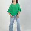 Shirts & Tops-BLANK SPACE LABEL SASHA TOP APPLE GREEN