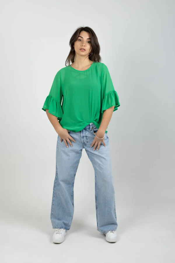 Shirts & Tops-BLANK SPACE LABEL SASHA TOP APPLE GREEN