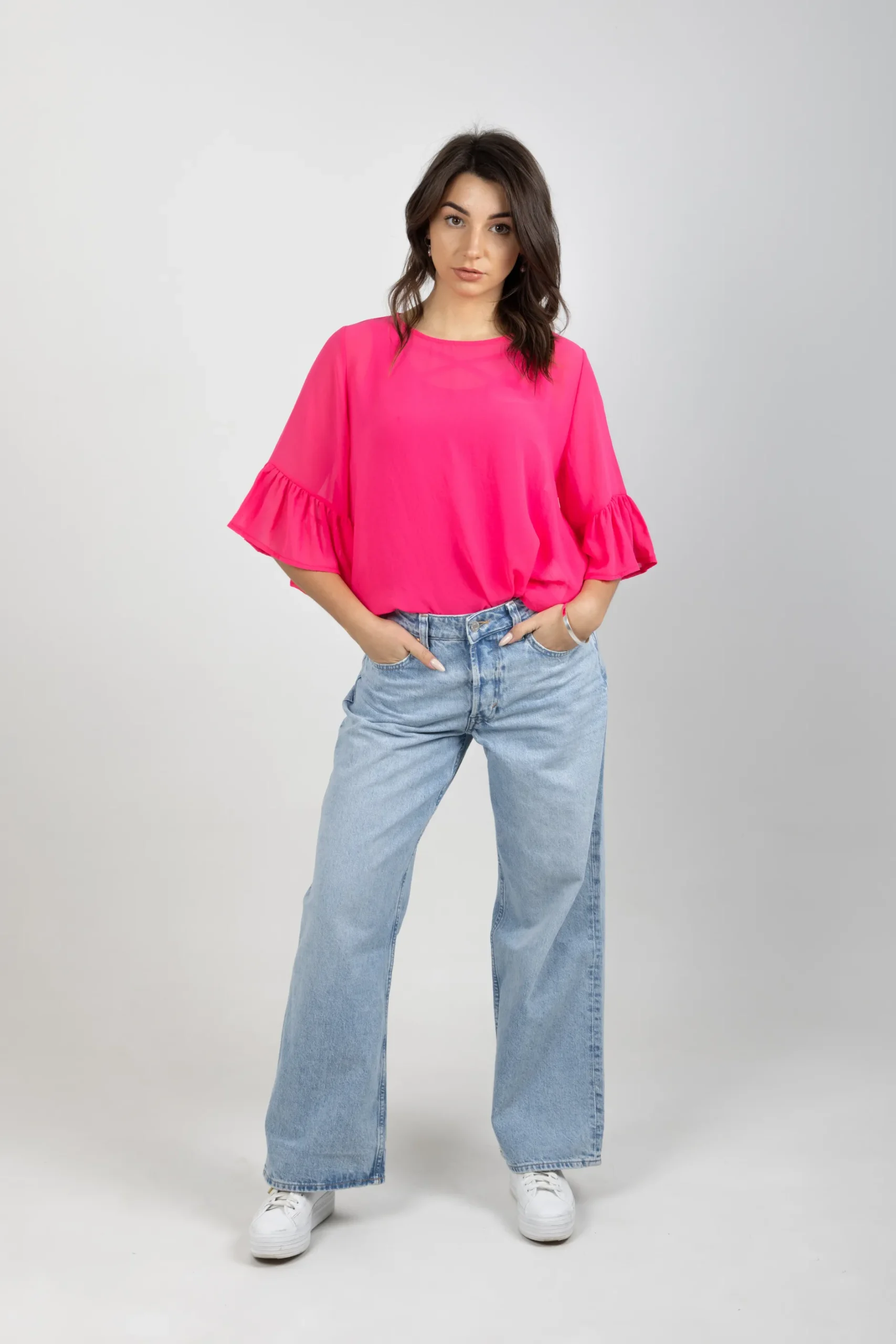 blank_space_label_sasha_t_1-4.webp Shirts & Tops-BLANK SPACE LABEL SASHA TOP FLAMINGO
