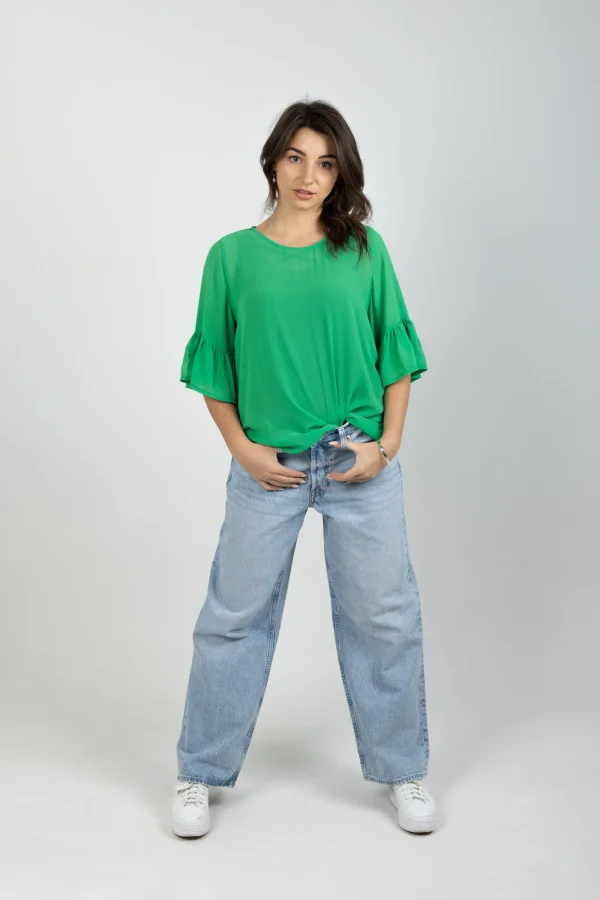 Shirts & Tops-BLANK SPACE LABEL SASHA TOP APPLE GREEN