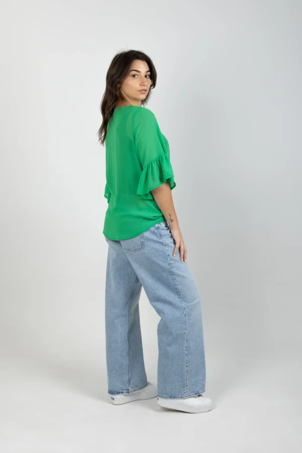 Shirts & Tops-BLANK SPACE LABEL SASHA TOP APPLE GREEN