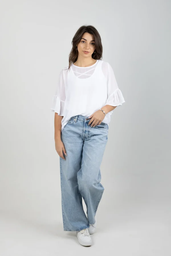 Shirts & Tops-BLANK SPACE LABEL SASHA TOP WHITE