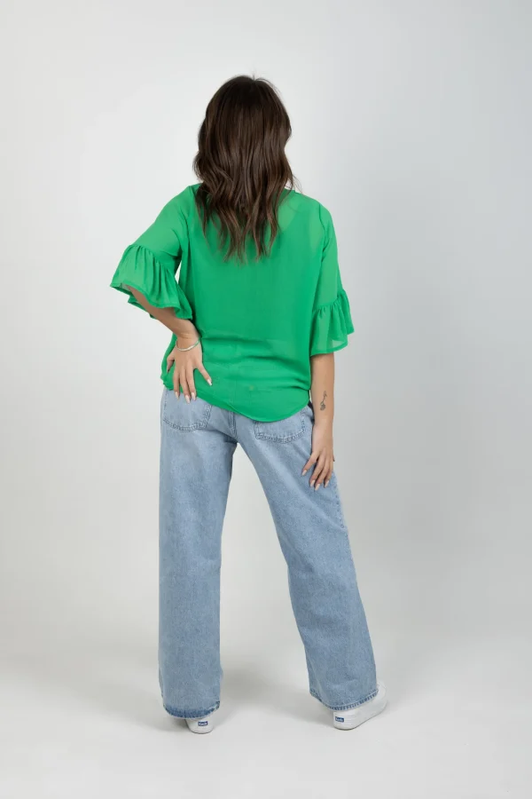 Shirts & Tops-BLANK SPACE LABEL SASHA TOP APPLE GREEN