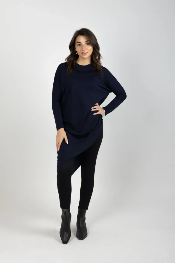 Sweaters & Knitwear-BLANK SPACE LABEL SOPHIE MERINO NAVY