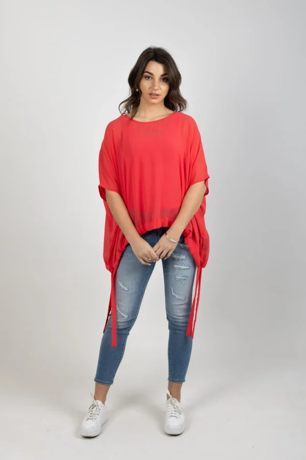 Shirts & Tops-BLANK SPACE LABEL SWIFT TOP CORAL