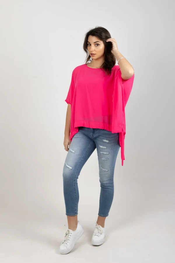Shirts & Tops-BLANK SPACE LABEL SWIFT TOP FLAMINGO