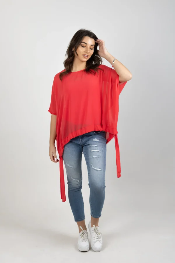 Shirts & Tops-BLANK SPACE LABEL SWIFT TOP CORAL