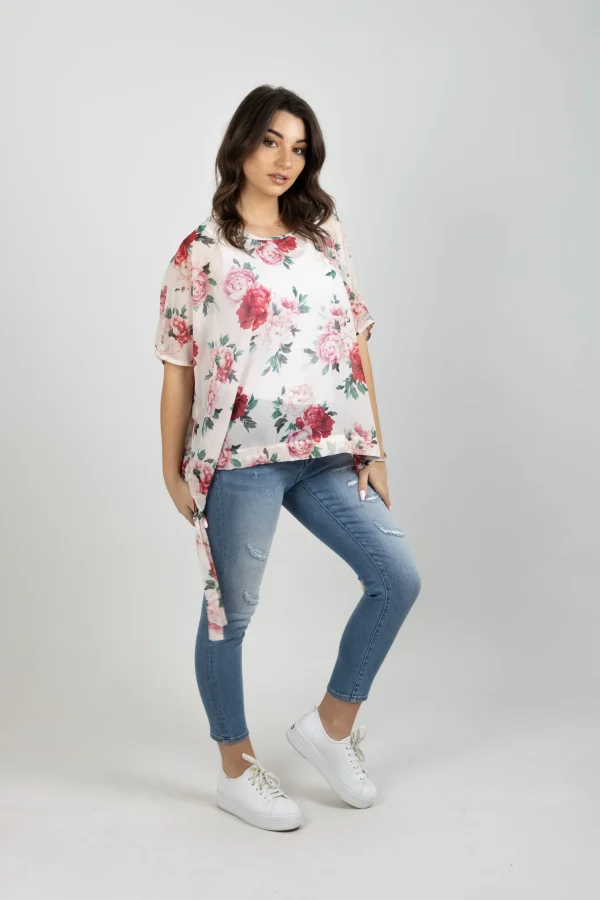 Shirts & Tops-BLANK SPACE LABEL SWIFT TOP SECRET GARDEN IVORY