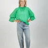 Shirts & Tops-BLANK SPACE LABEL TILLY TOP APPLE GREEN