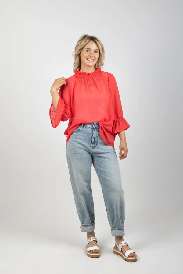 Shirts & Tops-BLANK SPACE LABEL TILLY TOP CORAL