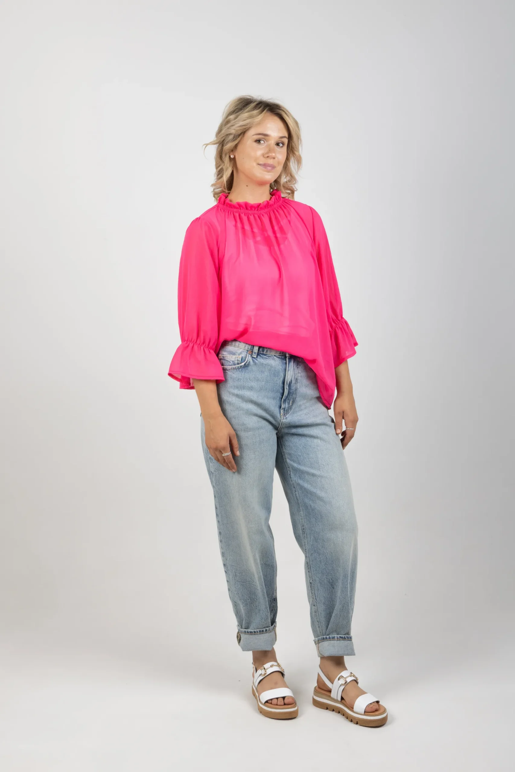 blank_space_label_tilly_t_2.webp Shirts & Tops-BLANK SPACE LABEL TILLY TOP FLAMINGO