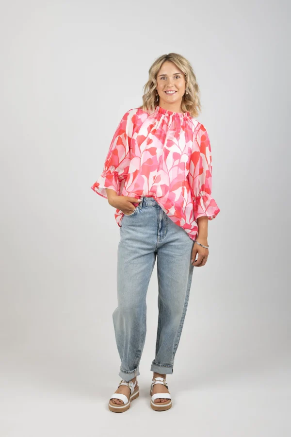 Shirts & Tops-BLANK SPACE LABEL TILLY TOP PINK PARADISE