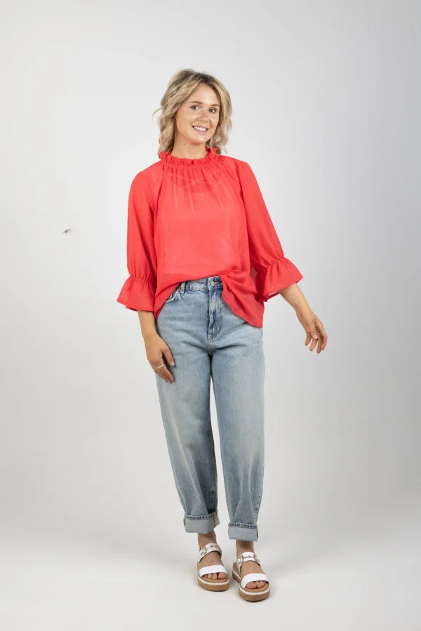 Shirts & Tops-BLANK SPACE LABEL TILLY TOP CORAL