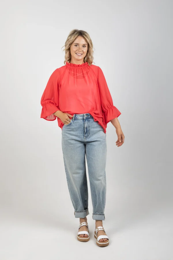 Shirts & Tops-BLANK SPACE LABEL TILLY TOP CORAL