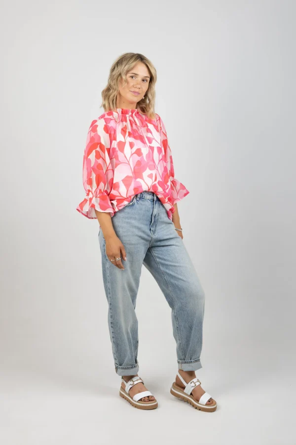 Shirts & Tops-BLANK SPACE LABEL TILLY TOP PINK PARADISE