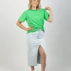 Skirts-BLANK SPACE LABEL VERONICA DENIM SKIRT BORROWED BLUE