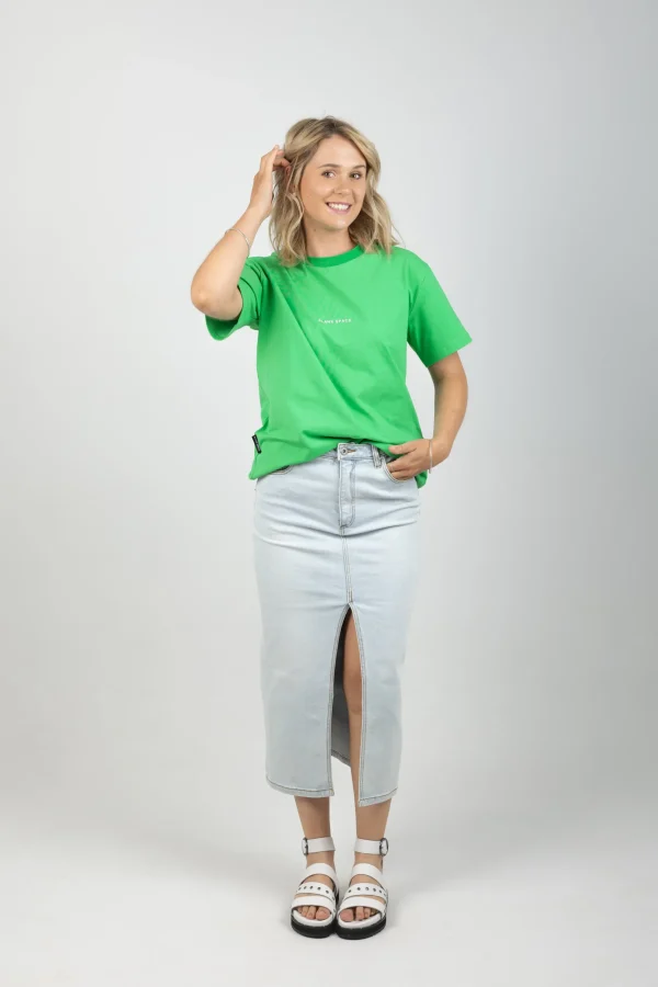 Skirts-BLANK SPACE LABEL VERONICA DENIM SKIRT BORROWED BLUE