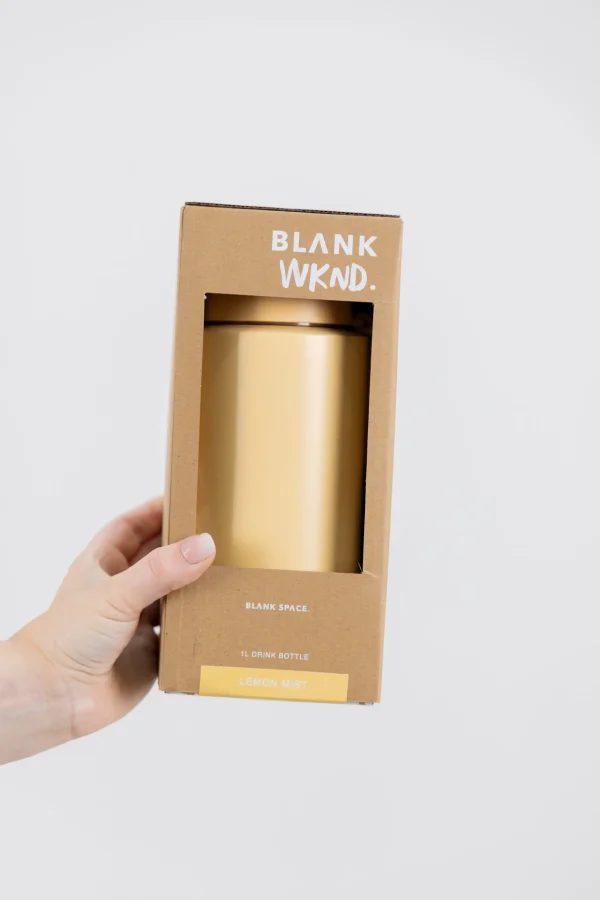 Drink Bottles-BLANK WKND. CERAMIC BOTTLE - LEMON MIST