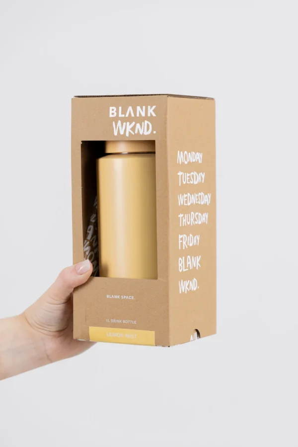 Drink Bottles-BLANK WKND. CERAMIC BOTTLE - LEMON MIST