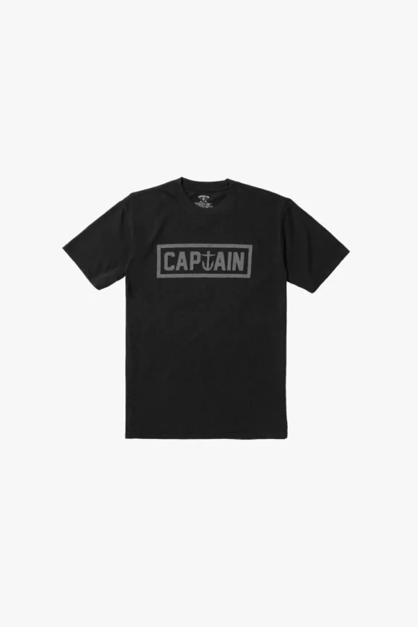 Tees & Tanks-CAPTAIN FIN NAVAL TEE BLACK