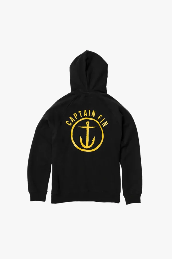 Sweaters & Knitwear-CAPTAIN FIN SHWEATY ANCHOR HOODY BLACK
