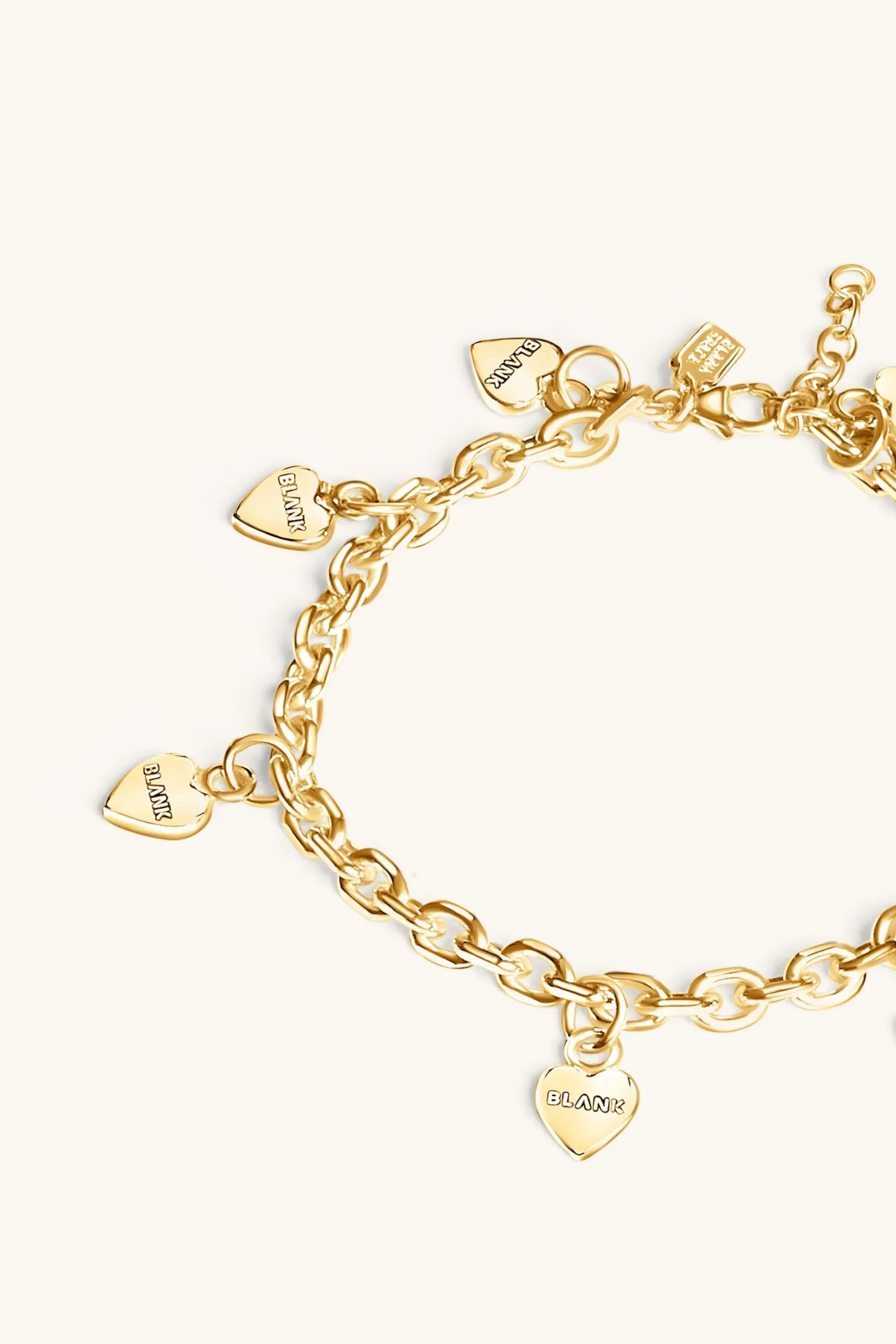 chain_of_hearts_bracelet__0.webp 18Kt Gold Plated | Jewellery-BLANK SPACE. CHAIN OF HEARTS BRACELET 18KT GOLD