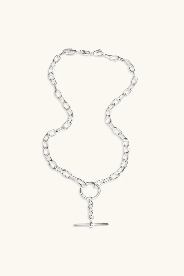 925 Sterling Silver | Jewellery-BLANK SPACE. CLASSIC FOB NECKLACE