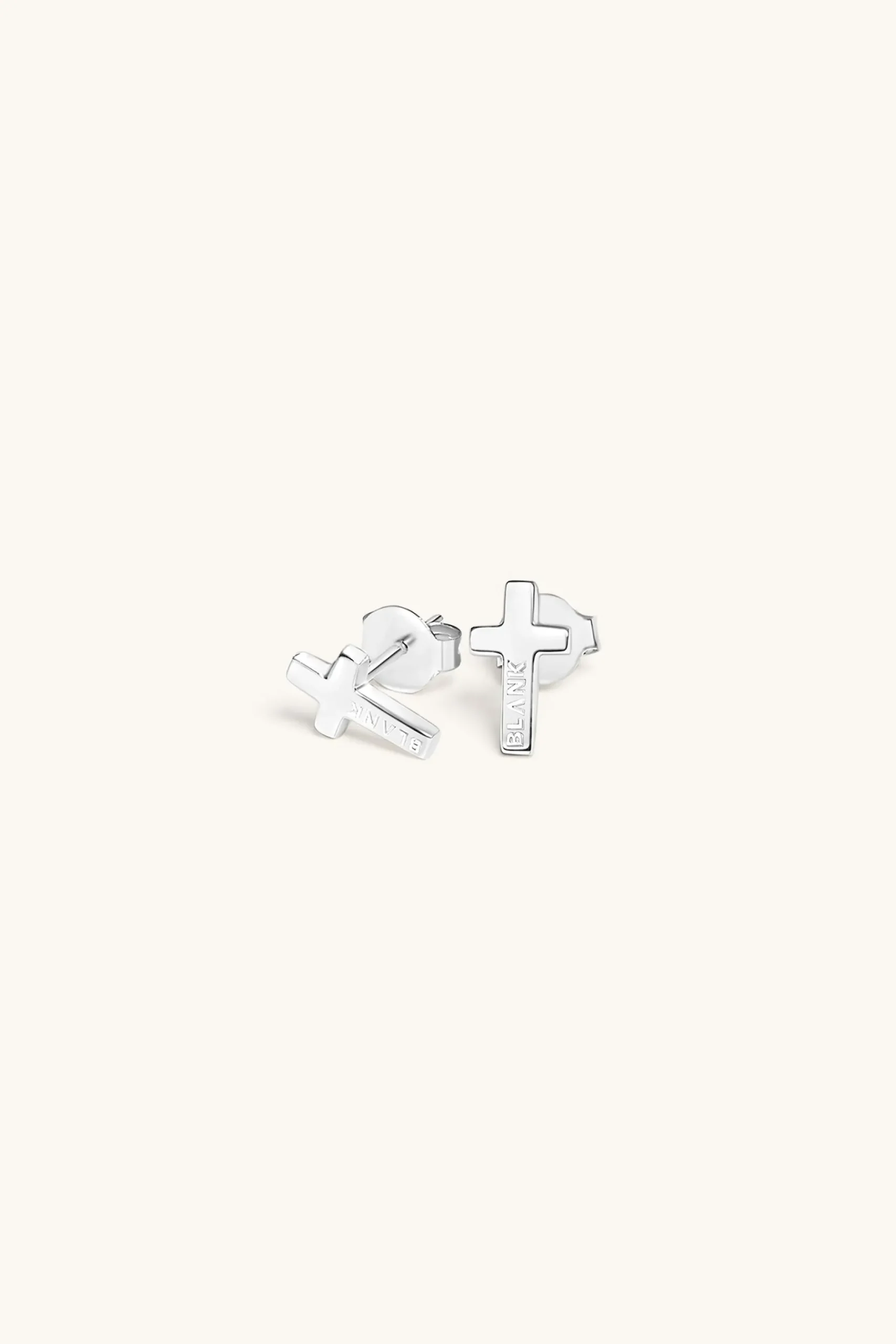 cross_stud_earrings_1.webp 925 Sterling Silver | Jewellery-BLANK SPACE. CROSS STUD EARRINGS