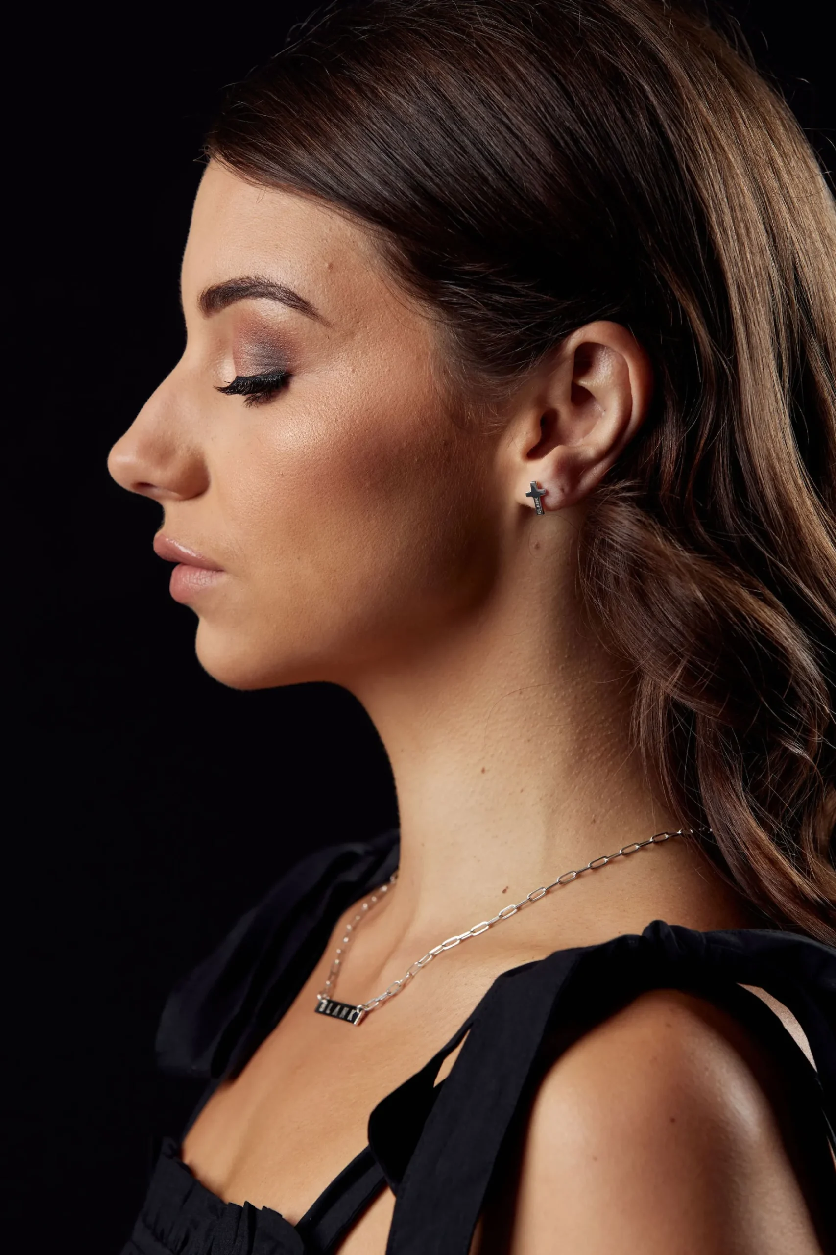 cross_stud_earrings_2.webp 925 Sterling Silver | Jewellery-BLANK SPACE. CROSS STUD EARRINGS