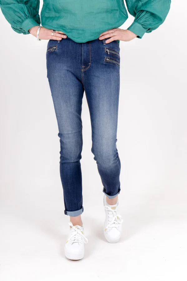 Denim-CULT OF INDIVIDUALITY GYPSY HIGH RISE JEAN - ROCCO ZIPPER