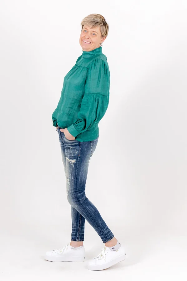 Denim-CULT OF INDIVIDUALITY ZEN MID RISE JEAN - WINGS