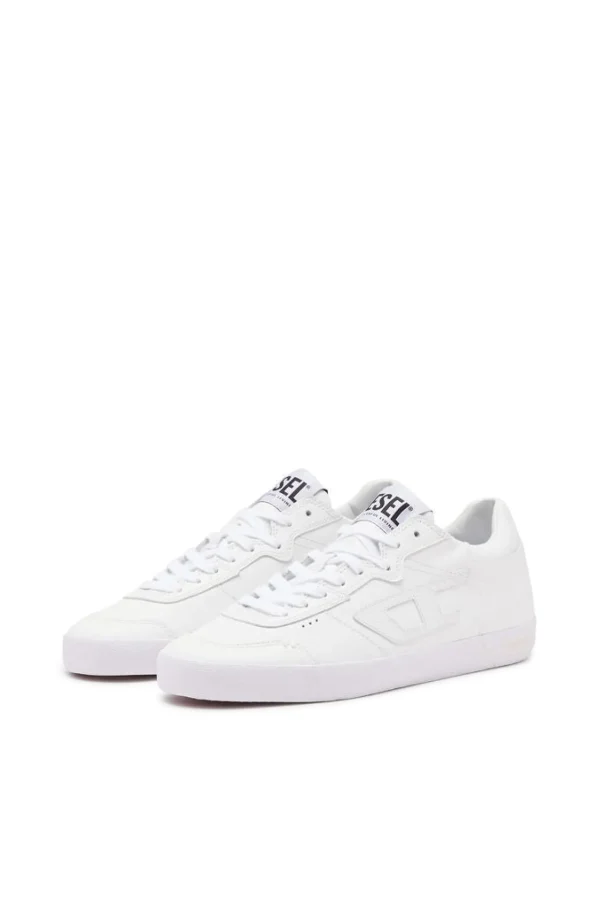 Footwear-DIESEL MENS LEROJI LOW SNEAKER WHITE LEATHER