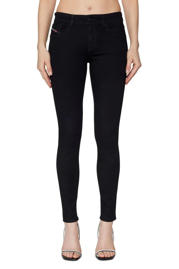 Denim-DIESEL SUPER SKINNY SLANDY JEAN BLACK