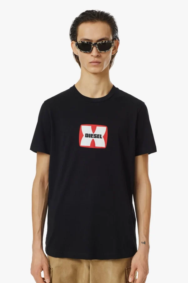 Tees & Tanks-DIESEL T-DIEGOR-K47 T-SHIRT - BLACK