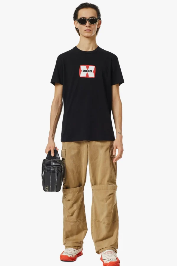 Tees & Tanks-DIESEL T-DIEGOR-K47 T-SHIRT - BLACK