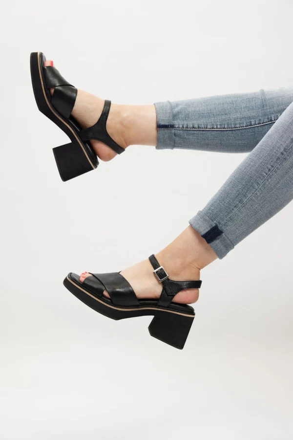 Footwear-DJANGO & JULIETTE JEMI HEEL - BLACK LEATHER
