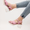 Footwear-DJANGO & JULIETTE JEMI HEEL - PINK LEATHER