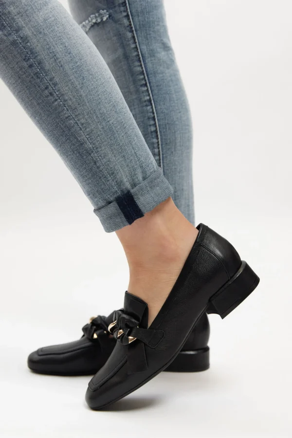 Footwear-DJANGO & JULIETTE VISERYS LOAFER BLACK LEATHER
