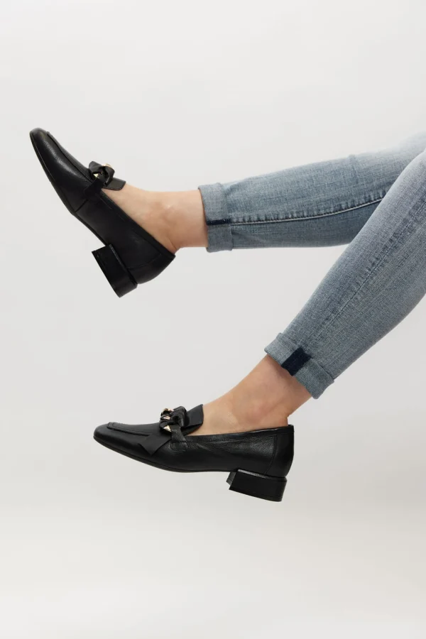 Footwear-DJANGO & JULIETTE VISERYS LOAFER BLACK LEATHER