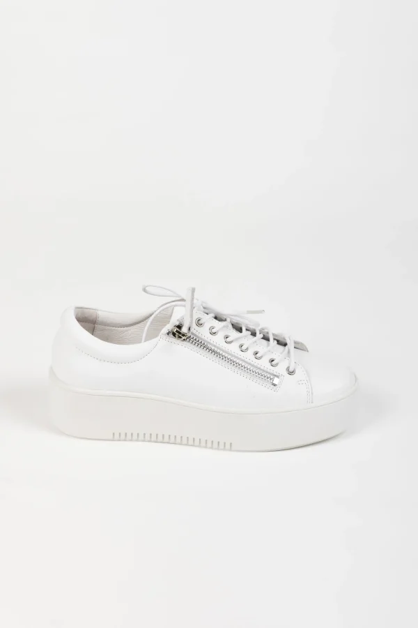 Footwear-DJANGO & JULIETTE WOLFIE SNEAKER WHITE LEATHER